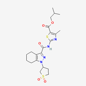 2-methylpropyl 2-({[1-(1,1-dioxidotetrahydrothiophen-3-yl)-4,5,6,7-tetrahydro-1H-indazol-3-yl]carbonyl}amino)-4-methyl-1,3-thiazole-5-carboxylate