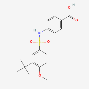 4-{[(3-Tert-butyl-4-methoxyphenyl)sulfonyl]amino}benzoic acid