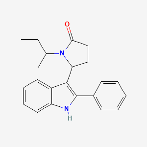 1-sec-butyl-5-(2-phenyl-1H-indol-3-yl)-2-pyrrolidinone