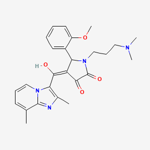 1-[3-(dimethylamino)propyl]-4-[(2,8-dimethylimidazo[1,2-a]pyridin-3-yl)carbonyl]-3-hydroxy-5-(2-methoxyphenyl)-1,5-dihydro-2H-pyrrol-2-one