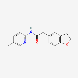 molecular formula C16H16N2O2 B13374959 2-(2,3-dihydro-1-benzofuran-5-yl)-N-(5-methyl-2-pyridinyl)acetamide 