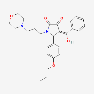 4-benzoyl-3-hydroxy-1-[3-(4-morpholinyl)propyl]-5-(4-propoxyphenyl)-1,5-dihydro-2H-pyrrol-2-one