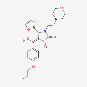 5-(2-furyl)-3-hydroxy-1-[2-(4-morpholinyl)ethyl]-4-(4-propoxybenzoyl)-1,5-dihydro-2H-pyrrol-2-one