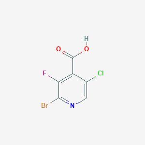 molecular formula C6H2BrClFNO2 B1337498 2-溴-5-氯-3-氟异烟酸 CAS No. 514798-01-7