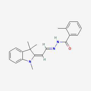 2-methyl-N'-[2-(1,3,3-trimethyl-1,3-dihydro-2H-indol-2-ylidene)ethylidene]benzohydrazide