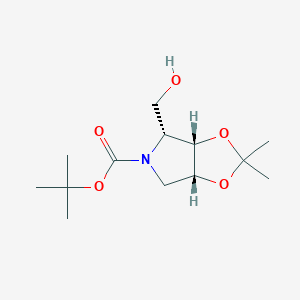 molecular formula C13H23NO5 B1337509 (3aS,4R,6aR)-tert-butyl 4-(hydroxymethyl)-2,2-dimethyldihydro-3aH-[1,3]dioxolo[4,5-c]pyrrole-5(4H)-carboxylate CAS No. 100806-49-3