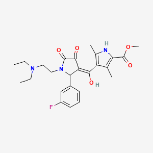 methyl 4-{[1-[2-(diethylamino)ethyl]-2-(3-fluorophenyl)-4-hydroxy-5-oxo-2,5-dihydro-1H-pyrrol-3-yl]carbonyl}-3,5-dimethyl-1H-pyrrole-2-carboxylate