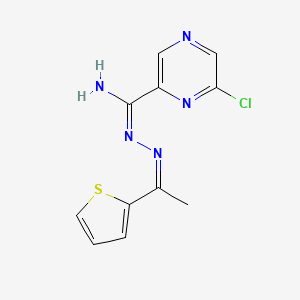 6-chloro-N'-[1-(2-thienyl)ethylidene]-2-pyrazinecarbohydrazonamide