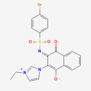 3-(3-{[(4-bromophenyl)sulfonyl]amidyl}-1,4-dioxo-1,4-dihydro-2-naphthalenyl)-1-ethyl-1H-imidazol-3-ium