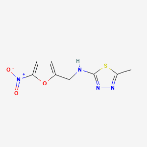 2-[({5-Nitro-2-furyl}methyl)amino]-5-methyl-1,3,4-thiadiazole