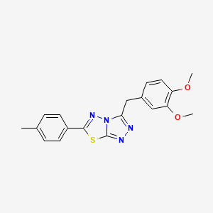 3-(3,4-Dimethoxybenzyl)-6-(4-methylphenyl)[1,2,4]triazolo[3,4-b][1,3,4]thiadiazole