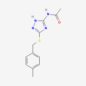 N-{5-[(4-methylbenzyl)sulfanyl]-1H-1,2,4-triazol-3-yl}acetamide