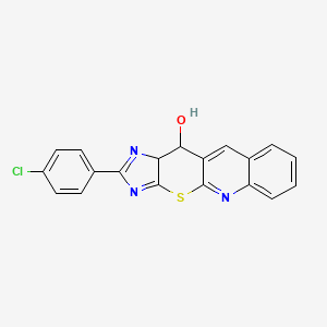 14-(4-chlorophenyl)-17-thia-2,13,15-triazatetracyclo[8.7.0.03,8.012,16]heptadeca-1,3,5,7,9,13,15-heptaen-11-ol