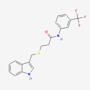 3-[(1H-indol-3-ylmethyl)thio]-N-[3-(trifluoromethyl)phenyl]propanamide