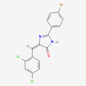 (5E)-2-(4-bromophenyl)-5-[(2,4-dichlorophenyl)methylidene]-1H-imidazol-4-one