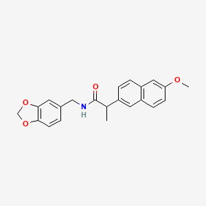 N-(1,3-benzodioxol-5-ylmethyl)-2-(6-methoxy-2-naphthyl)propanamide