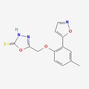 5-{[2-(5-Isoxazolyl)-4-methylphenoxy]methyl}-1,3,4-oxadiazole-2-thiol