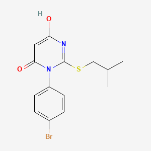 3-(4-bromophenyl)-6-hydroxy-2-(isobutylsulfanyl)pyrimidin-4(3H)-one