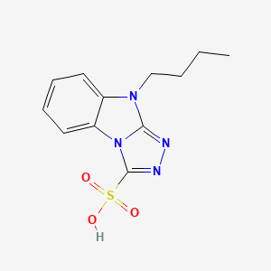 molecular formula C12H14N4O3S B13375452 9-butyl-9H-[1,2,4]triazolo[4,3-a]benzimidazole-3-sulfonic acid 