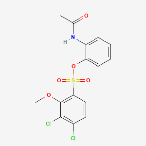 2-(Acetylamino)phenyl 3,4-dichloro-2-methoxybenzenesulfonate