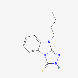 molecular formula C12H14N4S B13375480 9-butyl-9H-[1,2,4]triazolo[4,3-a]benzimidazol-3-yl hydrosulfide 