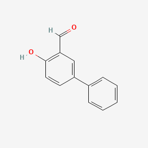 molecular formula C13H10O2 B1337557 2-羟基-5-苯基苯甲醛 CAS No. 1761-63-3