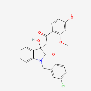 1-(3-chlorobenzyl)-3-[2-(2,4-dimethoxyphenyl)-2-oxoethyl]-3-hydroxy-1,3-dihydro-2H-indol-2-one