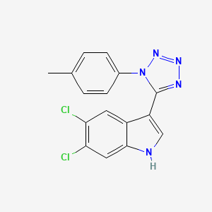 5,6-dichloro-3-[1-(4-methylphenyl)-1H-tetraazol-5-yl]-1H-indole