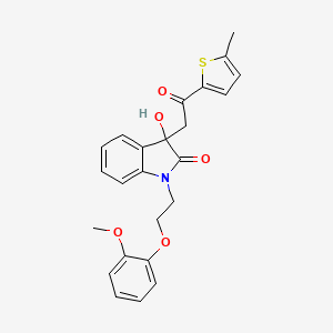 3-hydroxy-1-[2-(2-methoxyphenoxy)ethyl]-3-[2-(5-methyl-2-thienyl)-2-oxoethyl]-1,3-dihydro-2H-indol-2-one