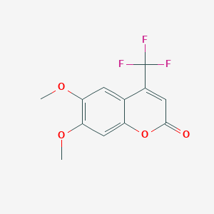 molecular formula C12H9F3O4 B133758 6,7-Dimethoxy-4-(trifluoromethyl)coumarin CAS No. 151625-32-0