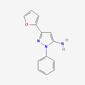 molecular formula C13H11N3O B1337584 3-(Furan-2-yl)-1-phenyl-1h-pyrazol-5-amine CAS No. 58589-69-8