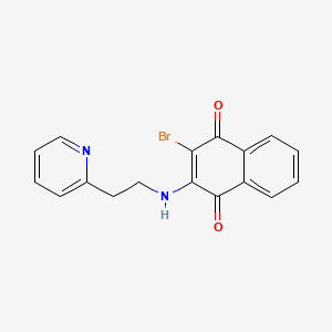 2-Bromo-3-{[2-(2-pyridinyl)ethyl]amino}naphthoquinone