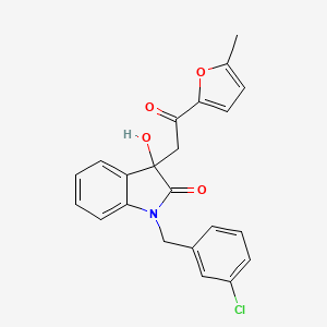 1-(3-chlorobenzyl)-3-hydroxy-3-[2-(5-methyl-2-furyl)-2-oxoethyl]-1,3-dihydro-2H-indol-2-one