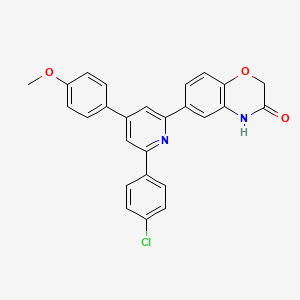 6-[6-(4-chlorophenyl)-4-(4-methoxyphenyl)-2-pyridinyl]-2H-1,4-benzoxazin-3(4H)-one