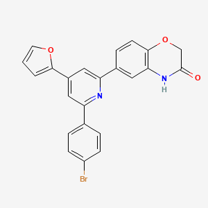 6-[6-(4-bromophenyl)-4-(2-furyl)-2-pyridinyl]-2H-1,4-benzoxazin-3(4H)-one