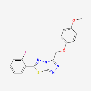 6-(2-Fluorophenyl)-3-[(4-methoxyphenoxy)methyl][1,2,4]triazolo[3,4-b][1,3,4]thiadiazole