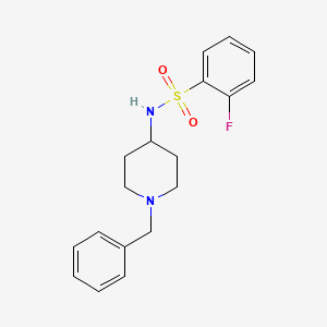 N-(1-benzyl-4-piperidinyl)-2-fluorobenzenesulfonamide