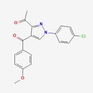 1-[1-(4-chlorophenyl)-4-(4-methoxybenzoyl)-1H-pyrazol-3-yl]ethanone