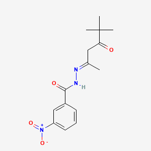 3-nitro-N'-(1,4,4-trimethyl-3-oxopentylidene)benzohydrazide