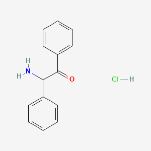 molecular formula C14H14ClNO B1337597 Acetophenone, 2-amino-2-phenyl-, hydrochloride CAS No. 885-75-6