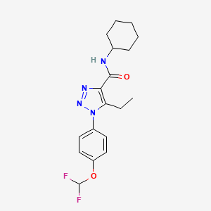 N-cyclohexyl-1-[4-(difluoromethoxy)phenyl]-5-ethyl-1H-1,2,3-triazole-4-carboxamide