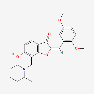 2-(2,5-dimethoxybenzylidene)-6-hydroxy-7-[(2-methyl-1-piperidinyl)methyl]-1-benzofuran-3(2H)-one