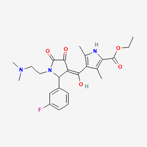 ethyl 4-{[1-[2-(dimethylamino)ethyl]-2-(3-fluorophenyl)-4-hydroxy-5-oxo-2,5-dihydro-1H-pyrrol-3-yl]carbonyl}-3,5-dimethyl-1H-pyrrole-2-carboxylate