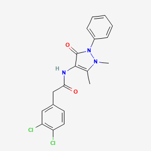 2-(3,4-dichlorophenyl)-N-(1,5-dimethyl-3-oxo-2-phenyl-2,3-dihydro-1H-pyrazol-4-yl)acetamide