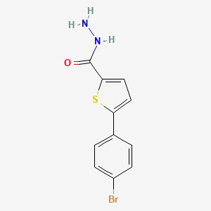 molecular formula C11H9BrN2OS B1337609 5-(4-溴苯基)噻吩-2-碳酰肼 CAS No. 62403-14-9