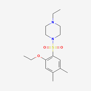 Ethyl 2-[(4-ethyl-1-piperazinyl)sulfonyl]-4,5-dimethylphenyl ether