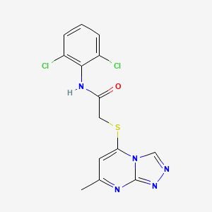 N-(2,6-dichlorophenyl)-2-[(7-methyl[1,2,4]triazolo[4,3-a]pyrimidin-5-yl)sulfanyl]acetamide