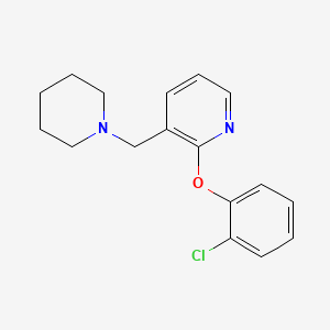 2-(2-Chlorophenoxy)-3-(1-piperidinylmethyl)pyridine