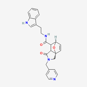 (3aS,6R)-N-[2-(1H-indol-3-yl)ethyl]-1-oxo-2-(pyridin-4-ylmethyl)-1,2,3,6,7,7a-hexahydro-3a,6-epoxyisoindole-7-carboxamide