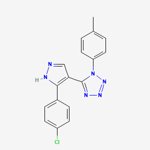 5-[5-(4-chlorophenyl)-1H-pyrazol-4-yl]-1-(4-methylphenyl)-1H-tetraazole